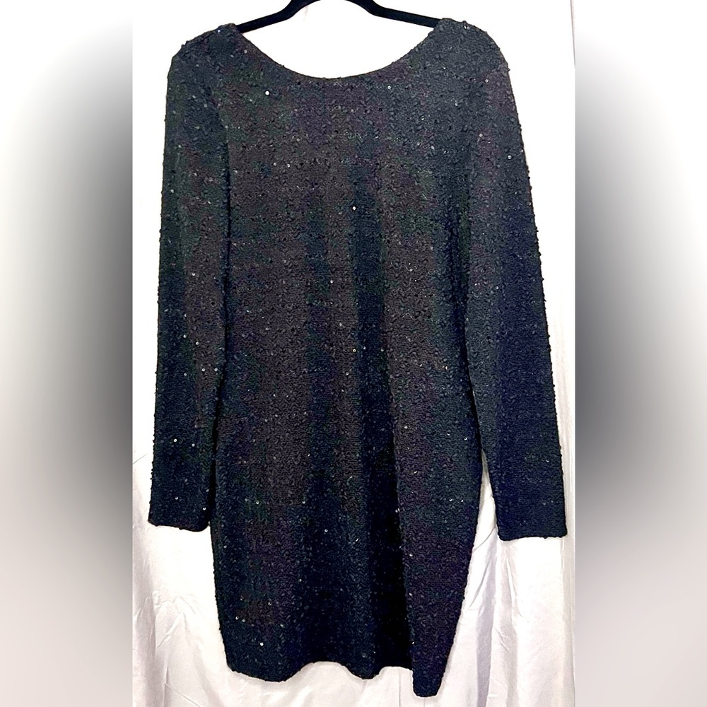 Jennifer Lopez knit a sequin sparkly long sleeve mini cocktail dress